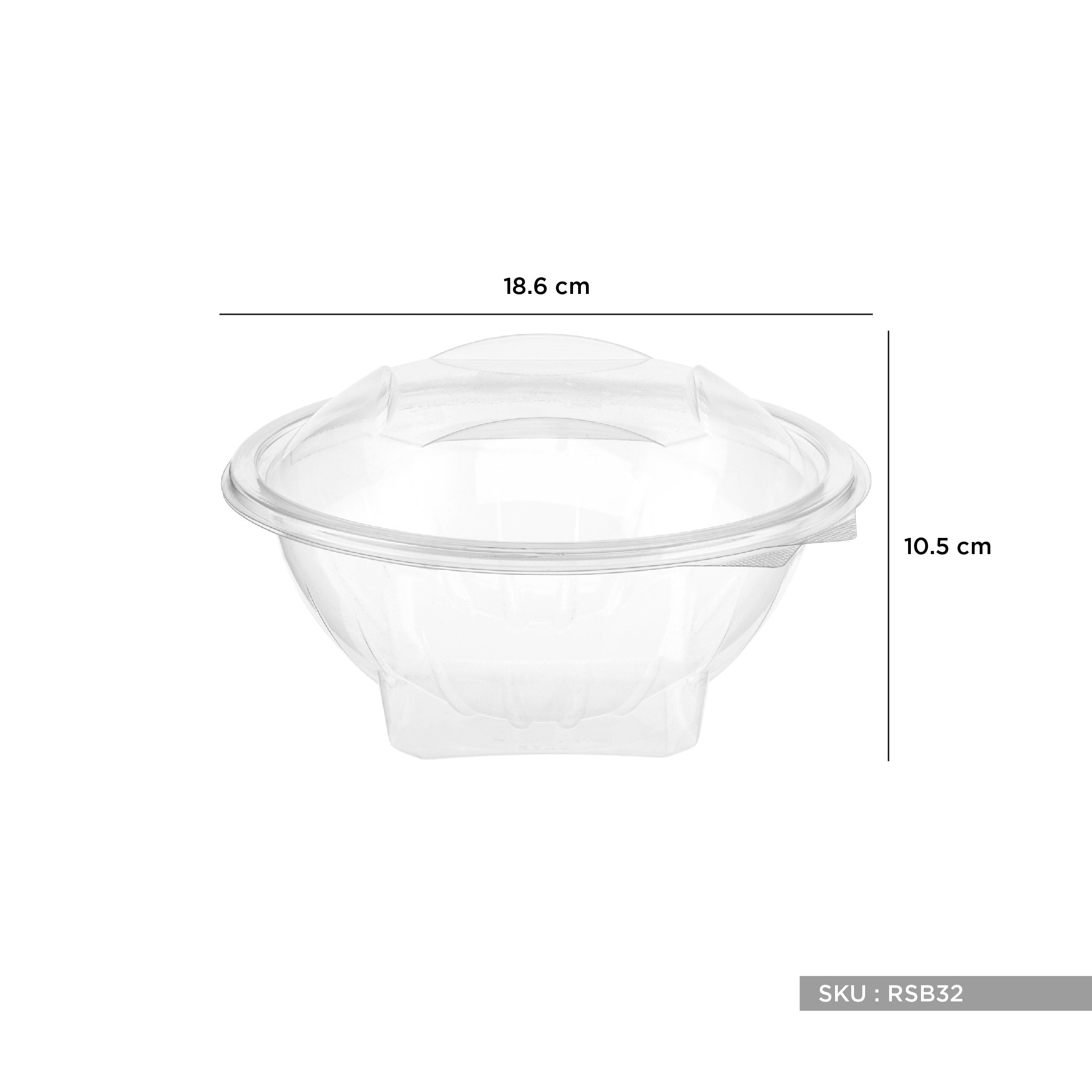 Round Hinged Salad Bowl - hotpackwebstore.com