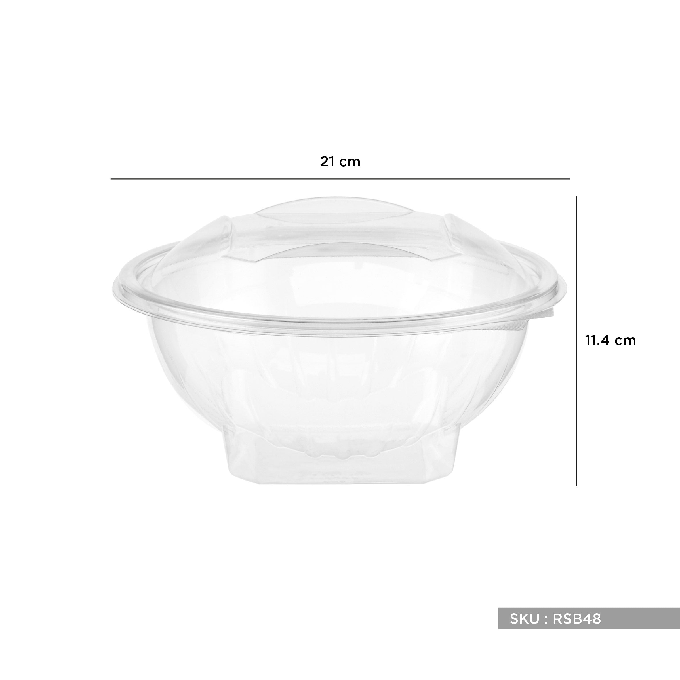 Round Hinged Salad Bowl - hotpackwebstore.com