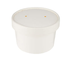 White Paper Noodle Bowl with Lid
