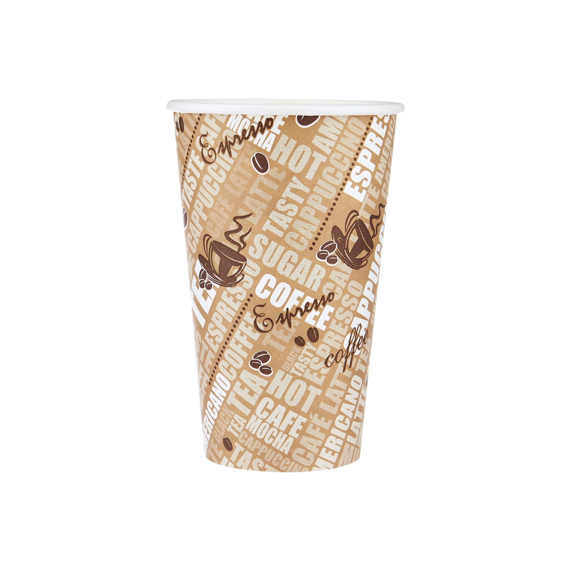 16 oz Printed Single Wall Paper Cups - Hotpack UAE