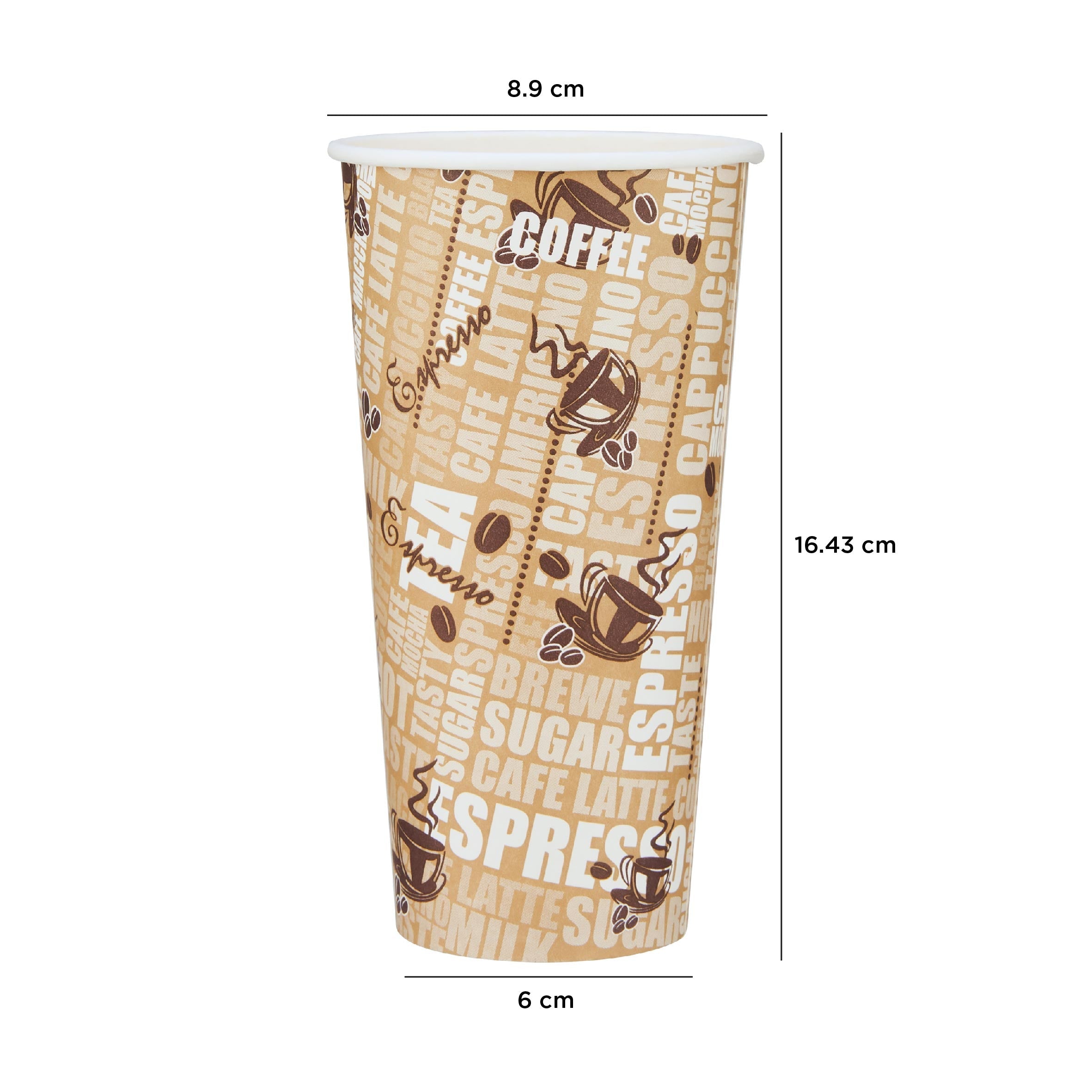 Printed Single Wall Paper Cups - Hotpack UAE