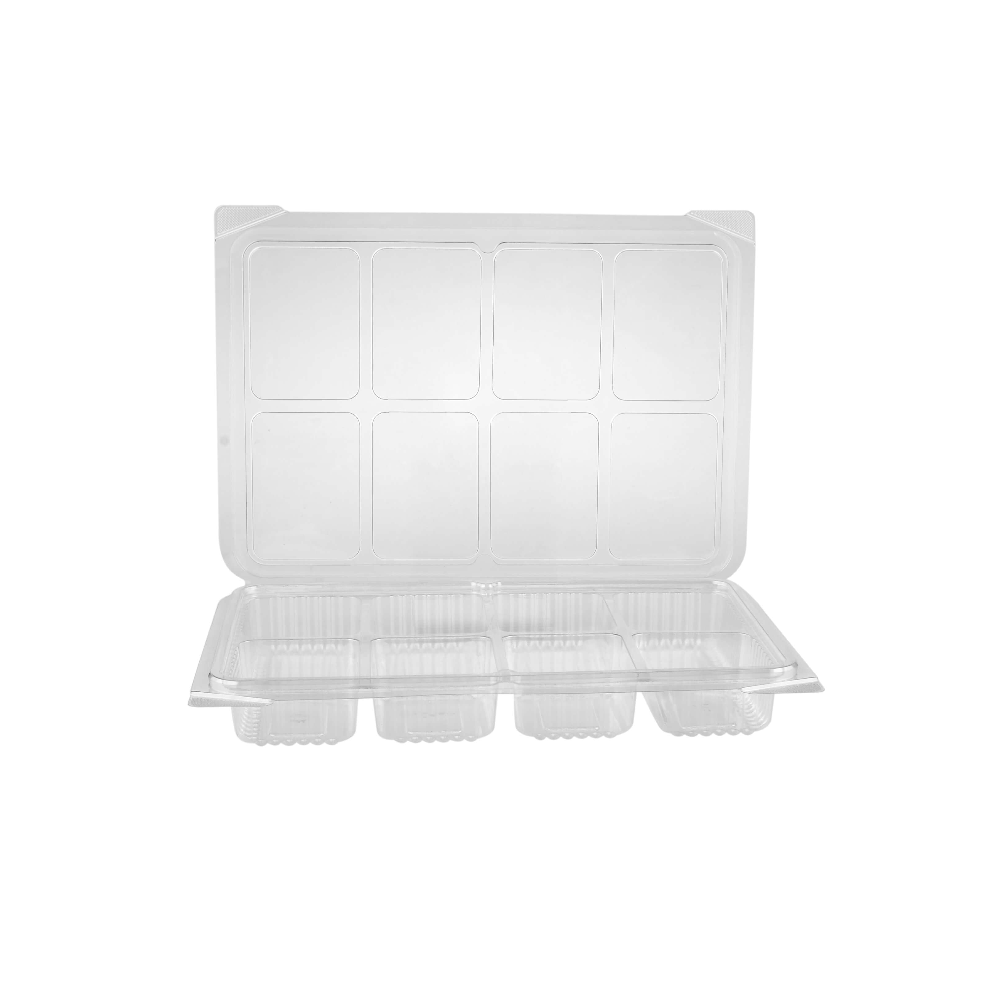 partitioned PET_Container with attached lid